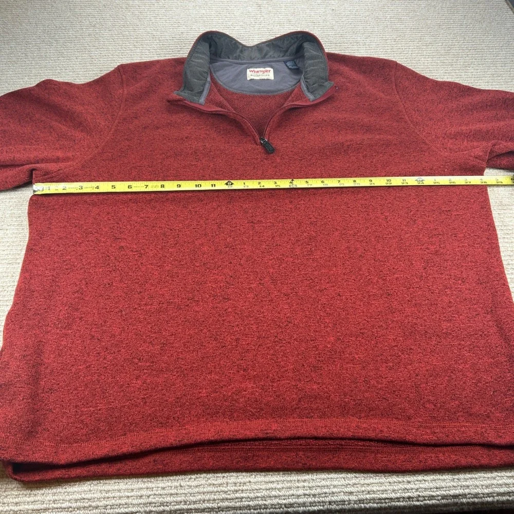 Wrangler Authentics Quarter Zip Pullover‎ Mens 2XL Zinfandel Heather Rugged